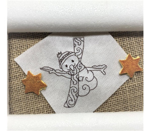 Stickdatei - Schneemann Alphabet Buchstabe X